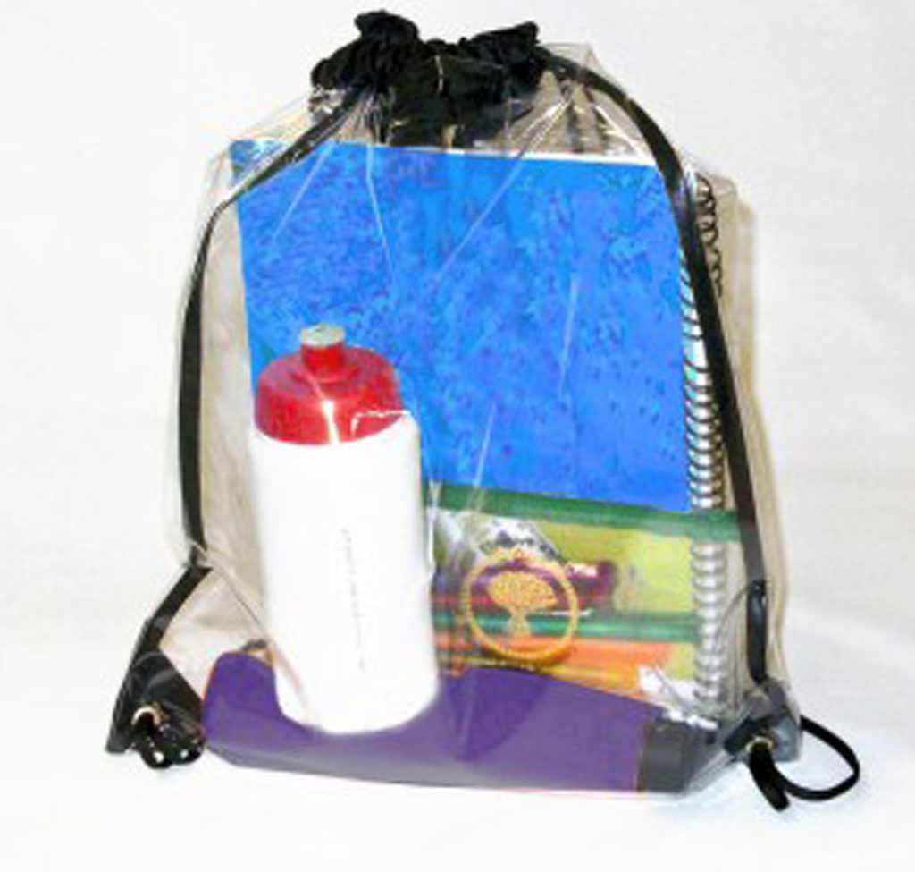 Clear PVC Vinyl Backpack Security Bag