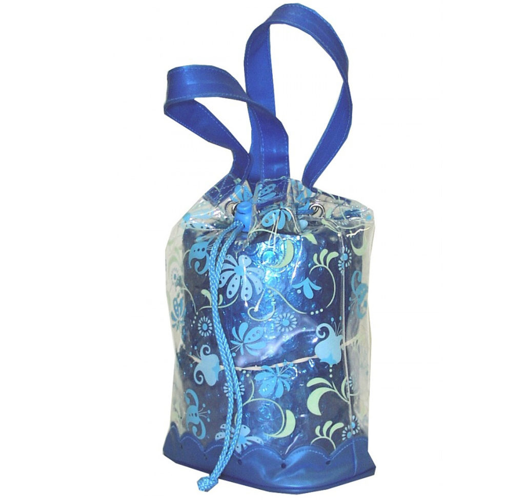 Embellished Drawstring Cosmetic Vinyl Bags