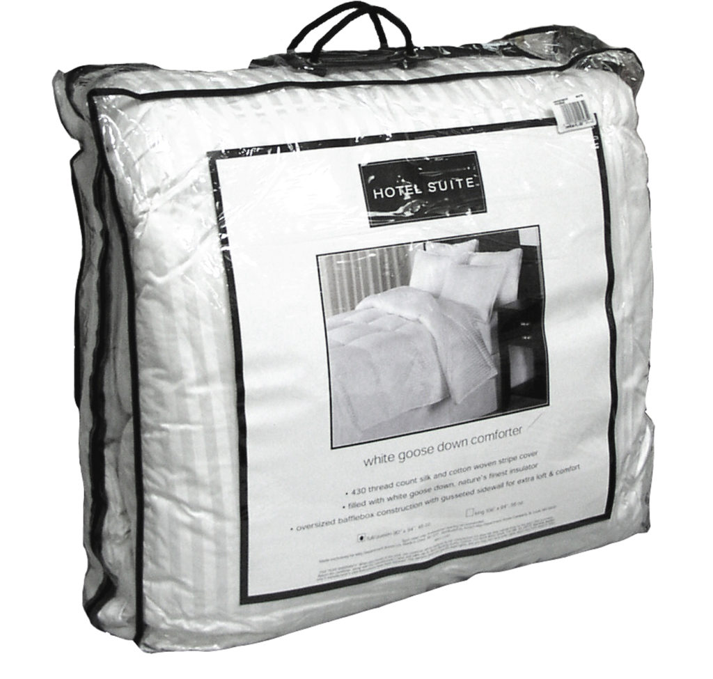 Fully Opening Vinyl Comforter Bag