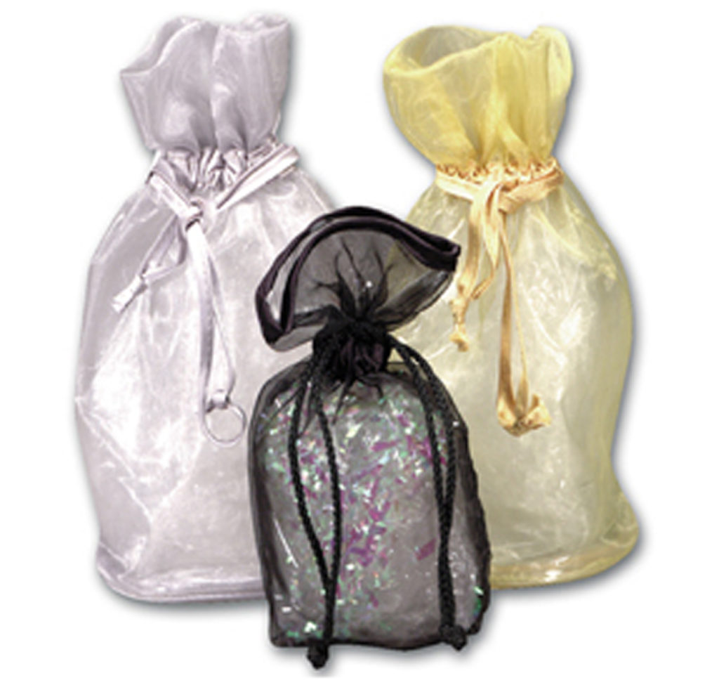 Organza Drawstring Cosmetic Vinyl Bags